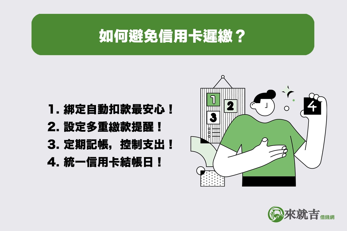 如何避免信用卡遲繳?四個實用技巧助你零失誤!