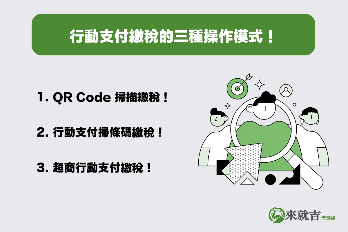 行動支付繳稅三種操作模式
