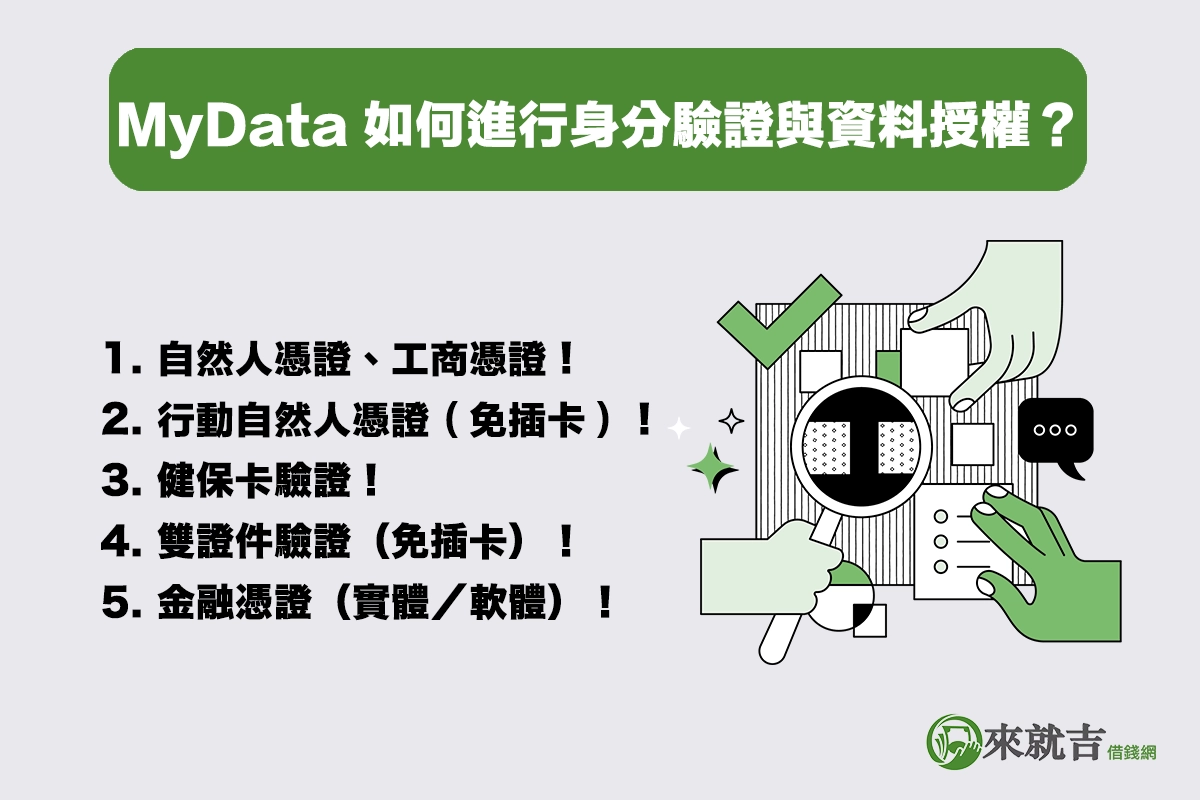 使用 MyData 時,如何進行身分驗證與資料授權?