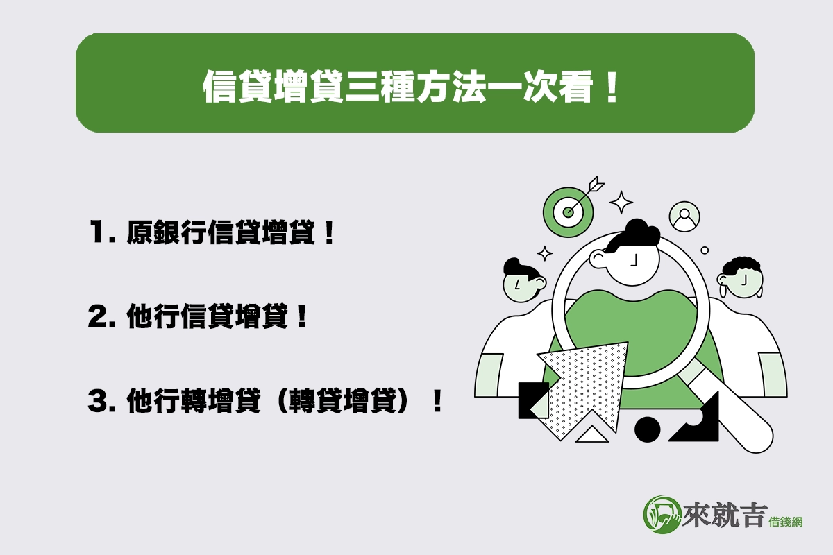信貸增貸三種方法一次看！輕鬆解決資金難題！