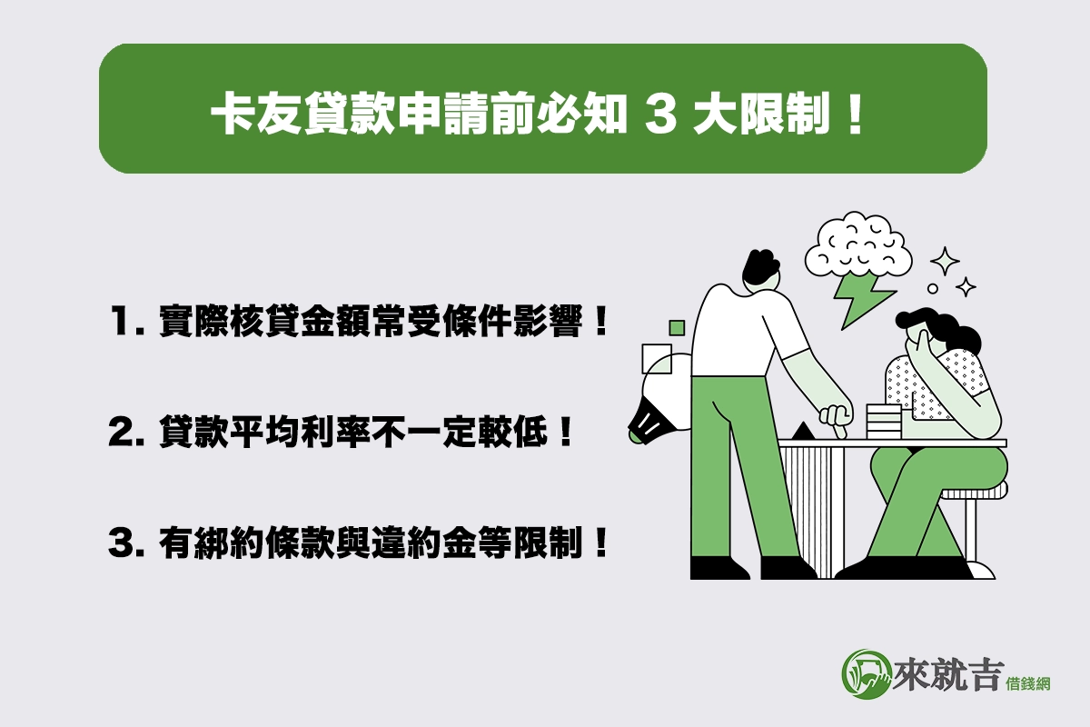 你該注意這些問題!卡友貸款申請前必知 3 大限制!