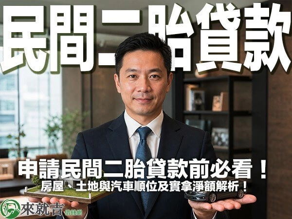 申請民間二胎貸款前必看！房屋、土地與汽車順位及實拿淨額解析！