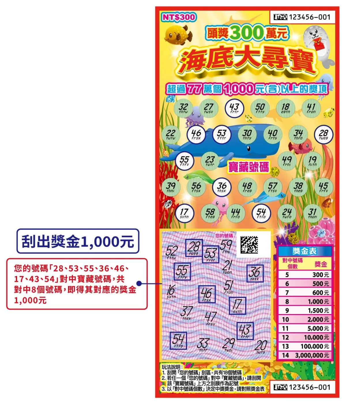 馬年刮刮樂攻略|海底大尋寶