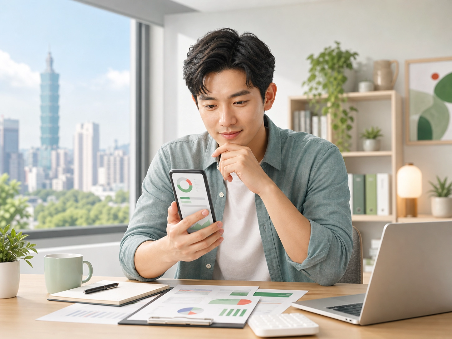 台銀信貸線上試算與資金規劃示意圖