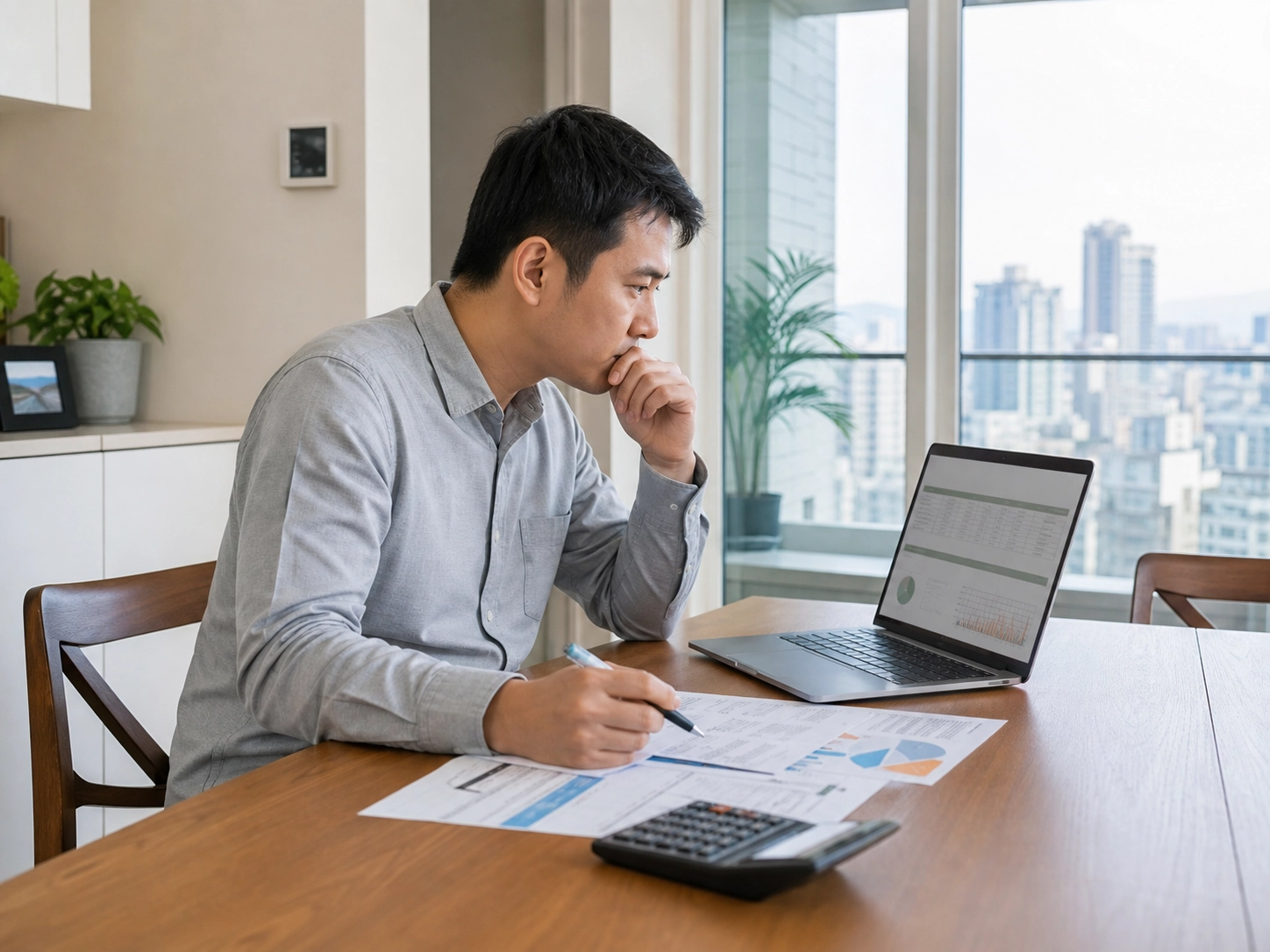 購屋族試算中信房貸月付金與負擔能力示意圖